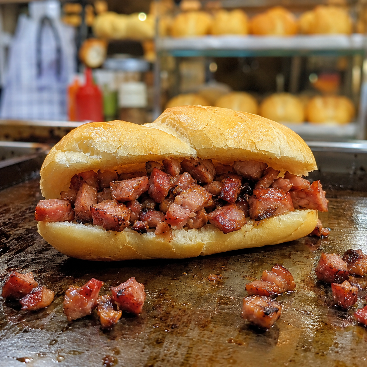 Pão com linguiça